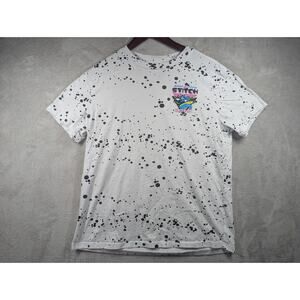 Surfer Stitch "Experiment 626" Lilo & Stitch Retro Splatter Print MEDIUM T-shirt